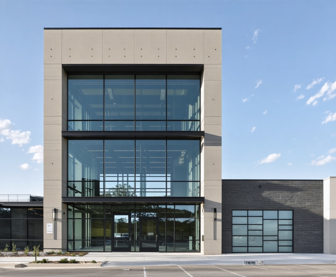 The modern office exterior of Narrative Edge in downtown Austin